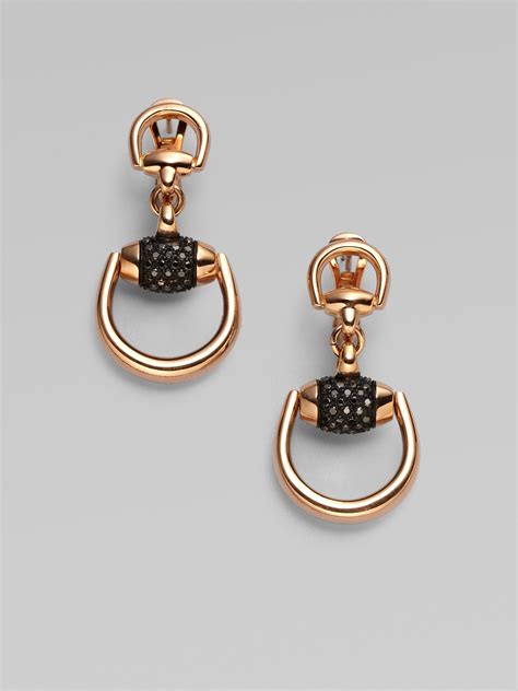 gucci horsebit necklace rose gold|gucci horsebit earrings.